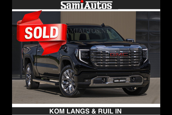 GMC Sierra DENALI | All-In Prijs | 6,2 V8 Full Option €79950,- excl | De Meest Luxe Pick-Up in zijn Klasse | Comfortabele Dubbele Cabine met Royale 5 Zitplaatsen | BPM vrij | Nu Leverbaar uit Voorraad | Voorraad Nr 2232 | De specialist in Amerikaanse pick‑ups in Nederland en Europa.
