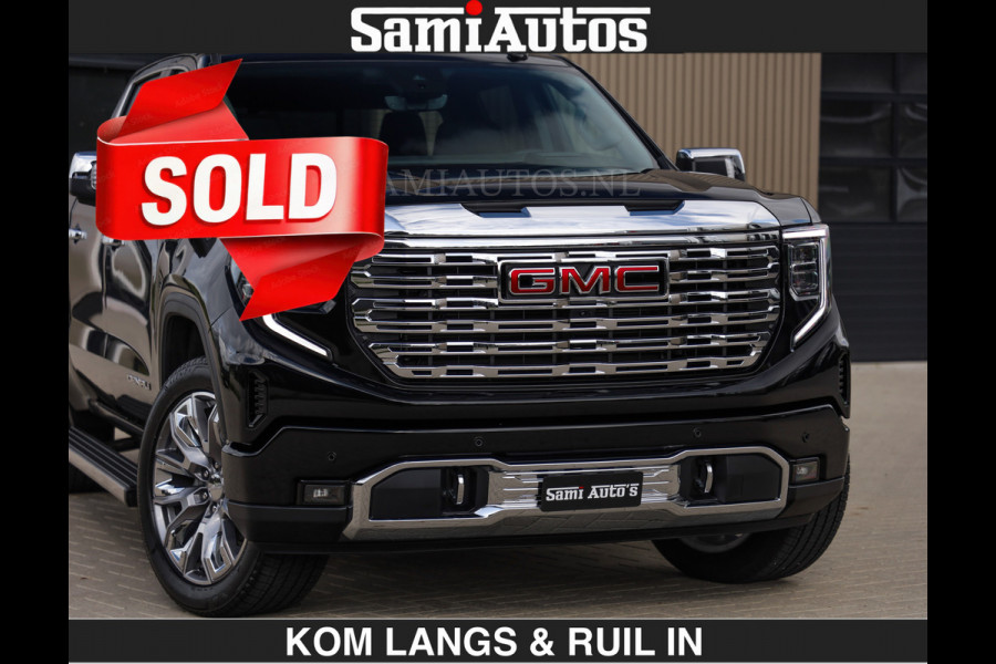 GMC Sierra DENALI | All-In Prijs | 6,2 V8 Full Option €79950,- excl | De Meest Luxe Pick-Up in zijn Klasse | Comfortabele Dubbele Cabine met Royale 5 Zitplaatsen | BPM vrij | Nu Leverbaar uit Voorraad | Voorraad Nr 2232 | De specialist in Amerikaanse pick‑ups in Nederland en Europa.