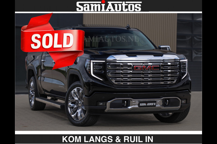 GMC Sierra DENALI | All-In Prijs | 6,2 V8 Full Option €79950,- excl | De Meest Luxe Pick-Up in zijn Klasse | Comfortabele Dubbele Cabine met Royale 5 Zitplaatsen | BPM vrij | Nu Leverbaar uit Voorraad | Voorraad Nr 2232 | De specialist in Amerikaanse pick‑ups in Nederland en Europa.