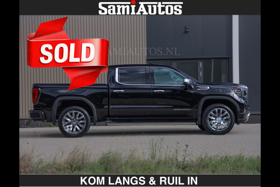 GMC Sierra DENALI | All-In Prijs | 6,2 V8 Full Option €79950,- excl | De Meest Luxe Pick-Up in zijn Klasse | Comfortabele Dubbele Cabine met Royale 5 Zitplaatsen | BPM vrij | Nu Leverbaar uit Voorraad | Voorraad Nr 2232 | De specialist in Amerikaanse pick‑ups in Nederland en Europa.