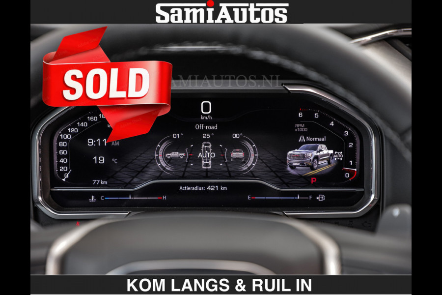 GMC Sierra DENALI | All-In Prijs | 6,2 V8 Full Option €79950,- excl | De Meest Luxe Pick-Up in zijn Klasse | Comfortabele Dubbele Cabine met Royale 5 Zitplaatsen | BPM vrij | Nu Leverbaar uit Voorraad | Voorraad Nr 2232 | De specialist in Amerikaanse pick‑ups in Nederland en Europa.