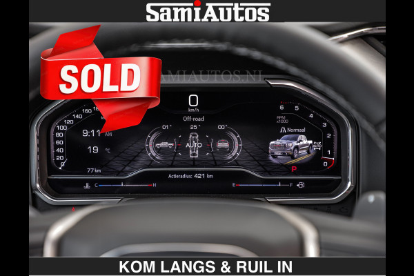 GMC Sierra DENALI | All-In Prijs | 6,2 V8 Full Option €79950,- excl | De Meest Luxe Pick-Up in zijn Klasse | Comfortabele Dubbele Cabine met Royale 5 Zitplaatsen | BPM vrij | Nu Leverbaar uit Voorraad | Voorraad Nr 2232 | De specialist in Amerikaanse pick‑ups in Nederland en Europa.