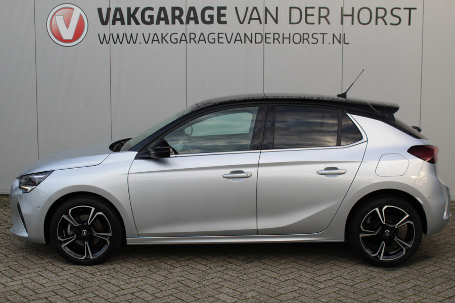 Opel Corsa 1.2-100pk Turbo Elegance Sky. In nieuwstaat verkerende Opel Corsa ! Autm. airco, cruise cntrl, lane assist, panoramadak, verwarmde stoelen, LM wielen, camera, parkeersensoren, navigatie by Apple Carplay/Android auto, metallic, LED verl. etc.