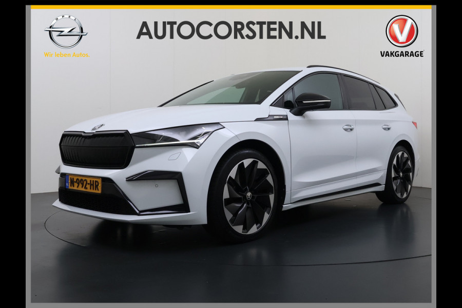 Škoda ENYAQ iV 180PK Sportline SOH 90% Sportstoelen Adap.Cruise Stuurverwarming Lmv 21" Blind Spot Assist Camera Apple Carplay Android Auto Privacy Glas Pdc Isofix Lane Assist P-Assist Dodehoekdetectie IV60 1e Eigenaar Dealeronderhouden Origineel Nederlandse Auto