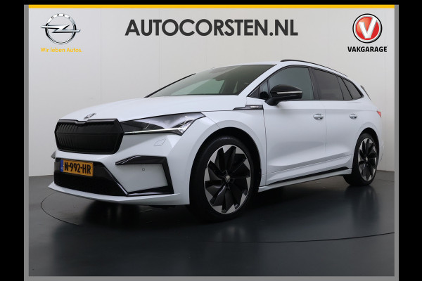 Škoda ENYAQ iV 180PK Sportline SOH 90% Sportstoelen Adap.Cruise Stuurverwarming Lmv 21" Blind Spot Assist Camera Apple Carplay Android Auto Privacy Glas Pdc Isofix Lane Assist P-Assist Dodehoekdetectie IV60 1e Eigenaar Dealeronderhouden Origineel Nederlandse Auto