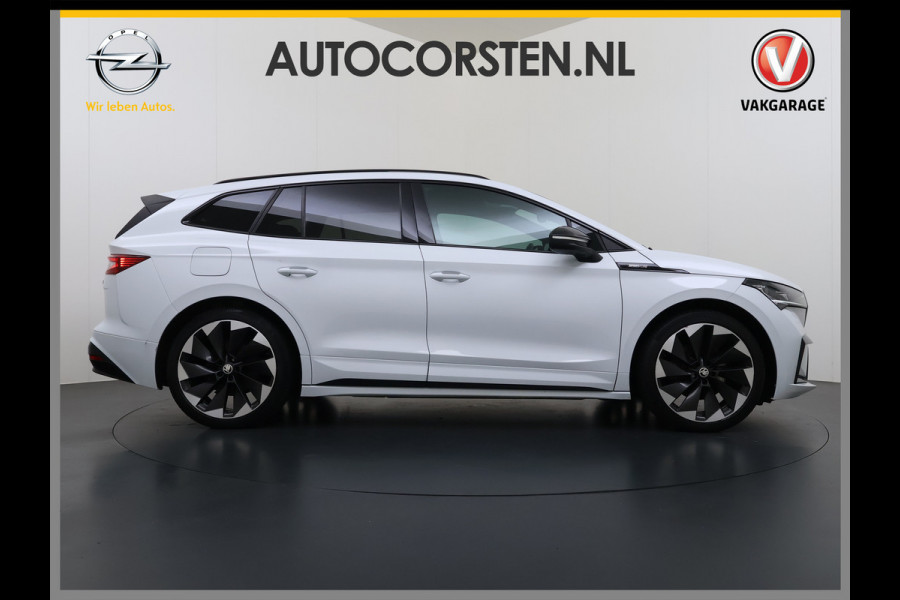 Škoda ENYAQ iV 180PK Sportline SOH 90% Sportstoelen Adap.Cruise Stuurverwarming Lmv 21" Blind Spot Assist Camera Apple Carplay Android Auto Privacy Glas Pdc Isofix Lane Assist P-Assist Dodehoekdetectie IV60 1e Eigenaar Dealeronderhouden Origineel Nederlandse Auto
