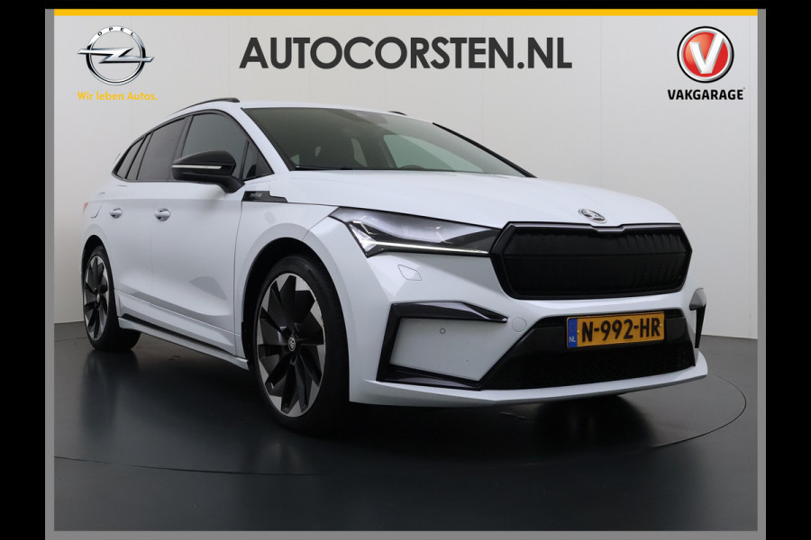 Škoda ENYAQ iV 180PK Sportline SOH 90% Sportstoelen Adap.Cruise Stuurverwarming Lmv 21" Blind Spot Assist Camera Apple Carplay Android Auto Privacy Glas Pdc Isofix Lane Assist P-Assist Dodehoekdetectie IV60 1e Eigenaar Dealeronderhouden Origineel Nederlandse Auto