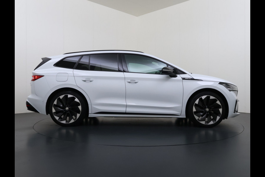 Škoda ENYAQ iV 180PK Sportline SOH 90% Sportstoelen Adap.Cruise Stuurverwarming Lmv 21" Blind Spot Assist Camera Apple Carplay Android Auto Privacy Glas Pdc Isofix Lane Assist P-Assist Dodehoekdetectie IV60 1e Eigenaar Dealeronderhouden Origineel Nederlandse Auto