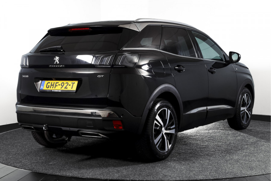 Peugeot 3008 1.6 PureTech 180 PK GT - Automaat | Dig. Cockpit | Adapt. Cruise | Leder-+stoelverw. | Elek. stoelen | Camera | NAV | ECC | Elek. Klep | Afn. Trekhaak | LM 18" |