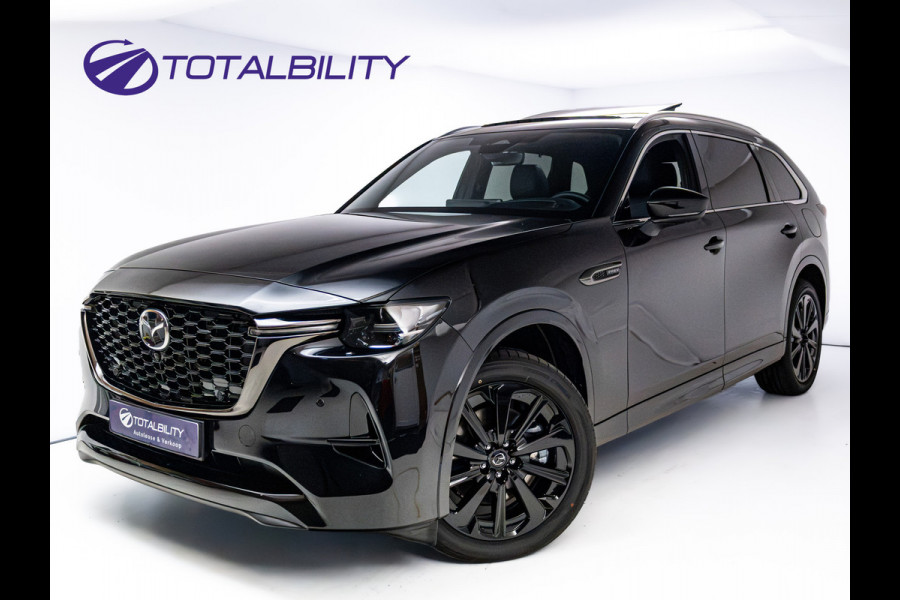 Mazda CX-80 2.5 e-SkyActiv PHEV Homura Plus 7 Pers. | Nieuw! | Panoramadak | Leer | Bose Audio | Stoelkoeling | Stoel-Stuur- Achterbankverwarming, 360 Camera, Adaptive Cruise, Head-Up, Keyless