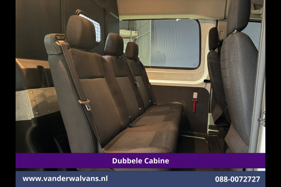 Ford Transit 2.0 TDCI 131pk L3H2 Dubbele Cabine Euro6 Airco | Xenon | 5-Zits | Navigatie | LED | Apple Carplay Cruisecontrol, Android Auto, Parkeersensoren, LM Velgen
