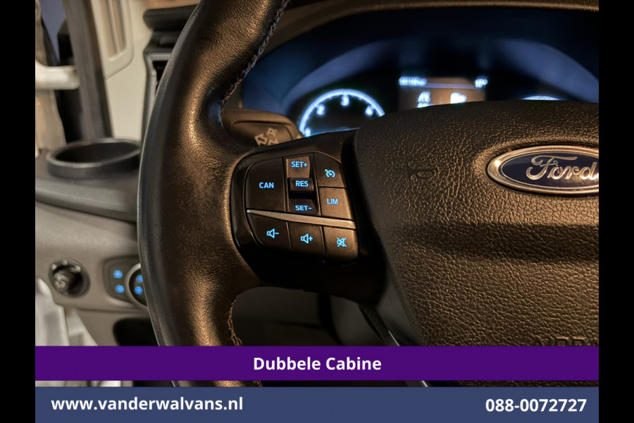Ford Transit 2.0 TDCI 131pk L3H2 Dubbele Cabine Euro6 Airco | Xenon | 5-Zits | Navigatie | LED | Apple Carplay Cruisecontrol, Android Auto, Parkeersensoren, LM Velgen