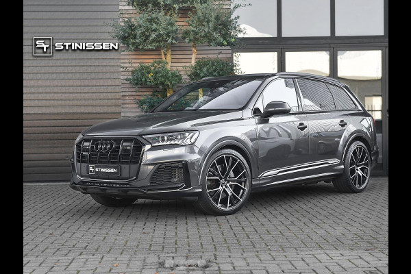 Audi Q7 55 TFSI quattro S Line 40.256 euro Ex BTW/ BPM Panoramadak ACC Leren bekleding 22 inch velgen Trekhaak