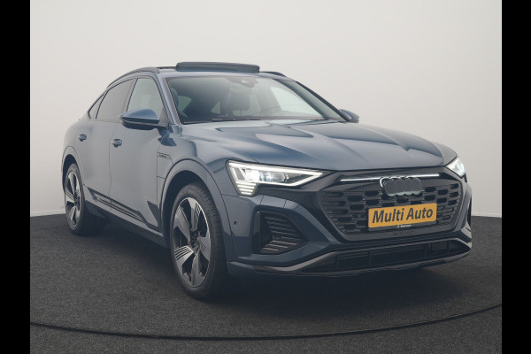 Audi Q8 Sportback e-tron 50 quattro S Line 95 kWh 340pk Dealer O.H. | Panodak | Luchtvering | 360 Camera | Matrix LED | Alcantara Sportstoelen Verwarmd | Keyless | Sfeerverlichting | Apple Carplay | Navigatie | DAB | 21"L.M |