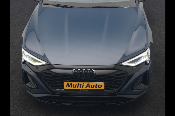 Audi Q8 Sportback e-tron 50 quattro S Line 95 kWh 340pk Dealer O.H. | Panodak | Luchtvering | 360 Camera | Matrix LED | Alcantara Sportstoelen Verwarmd | Keyless | Sfeerverlichting | Apple Carplay | Navigatie | DAB | 21"L.M |