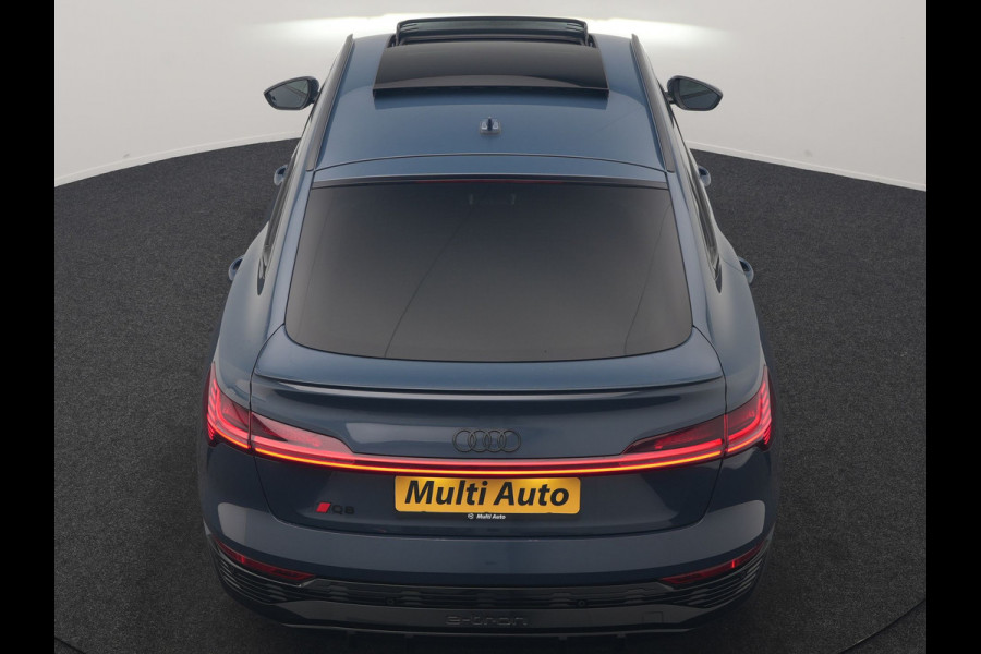 Audi Q8 Sportback e-tron 50 quattro S Line 95 kWh 340pk Dealer O.H. | Panodak | Luchtvering | 360 Camera | Matrix LED | Alcantara Sportstoelen Verwarmd | Keyless | Sfeerverlichting | Apple Carplay | Navigatie | DAB | 21"L.M |