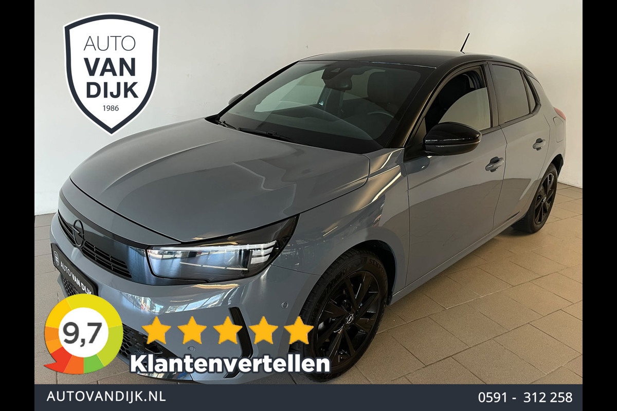 Opel Corsa 1.2 Turbo GS 100PK AIRCO NAVI VIA APP CRUISE CONTROL STOELVERW APPLE CARPLAY VELGEN ZWART DAK PRIVACYGLAS NIEUWSTAAT