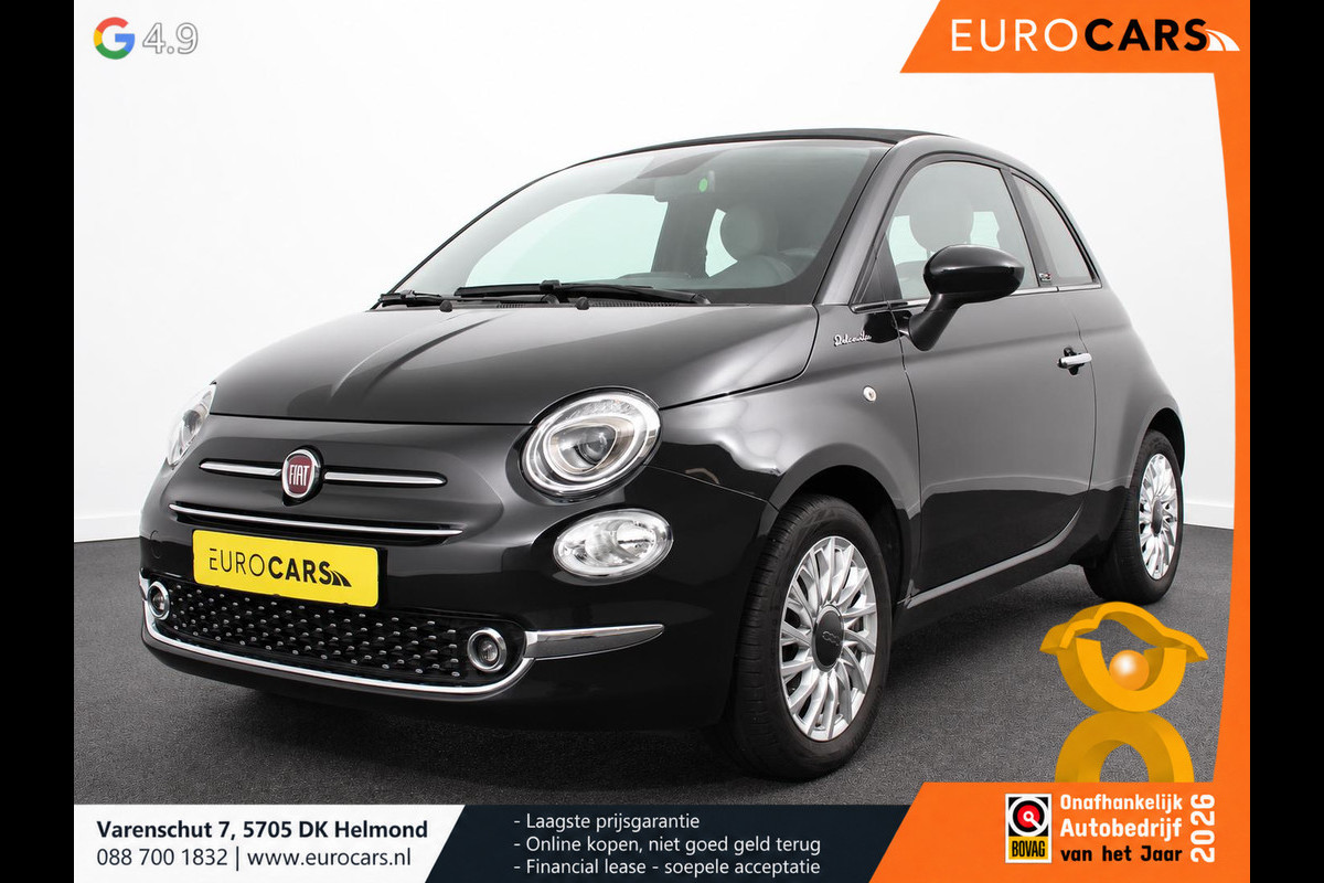 Fiat 500C 1.0 Hybrid 69pk Dolcevita Navigatie Apple CarPlay Android Auto Parkeerhulp achter Cruise Control Half leder Climatronic Lichtmetalen velgen