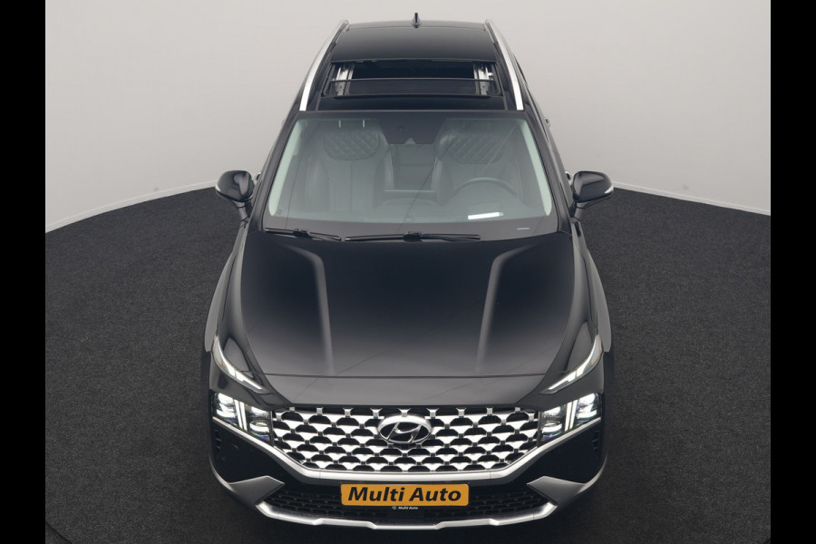 Hyundai Santa Fe 1.6 T-GDI PHEV Premium Sky 7 Persoons 266pk Dealer O.H. | SOH 97,1% | Trekhaak Af Fabriek | Panodak | Adaptive Cruise | Head Up | 360 Camera | Lederen Sportstoelen Memory & Ventilatie | BLIS | Keyless | Stoelen & Stuur Vewarmd | Apple Carplay | Na