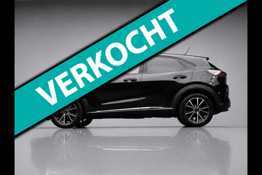 Ford Puma 1.0 EcoBoost Hybrid Titanium Sport (APPLE CARPLAY,NAVI,PDC,STOEL/STUUR VERWARMING,CLIMATE,CRUISE,GETINT,SPORTSTOELEN)