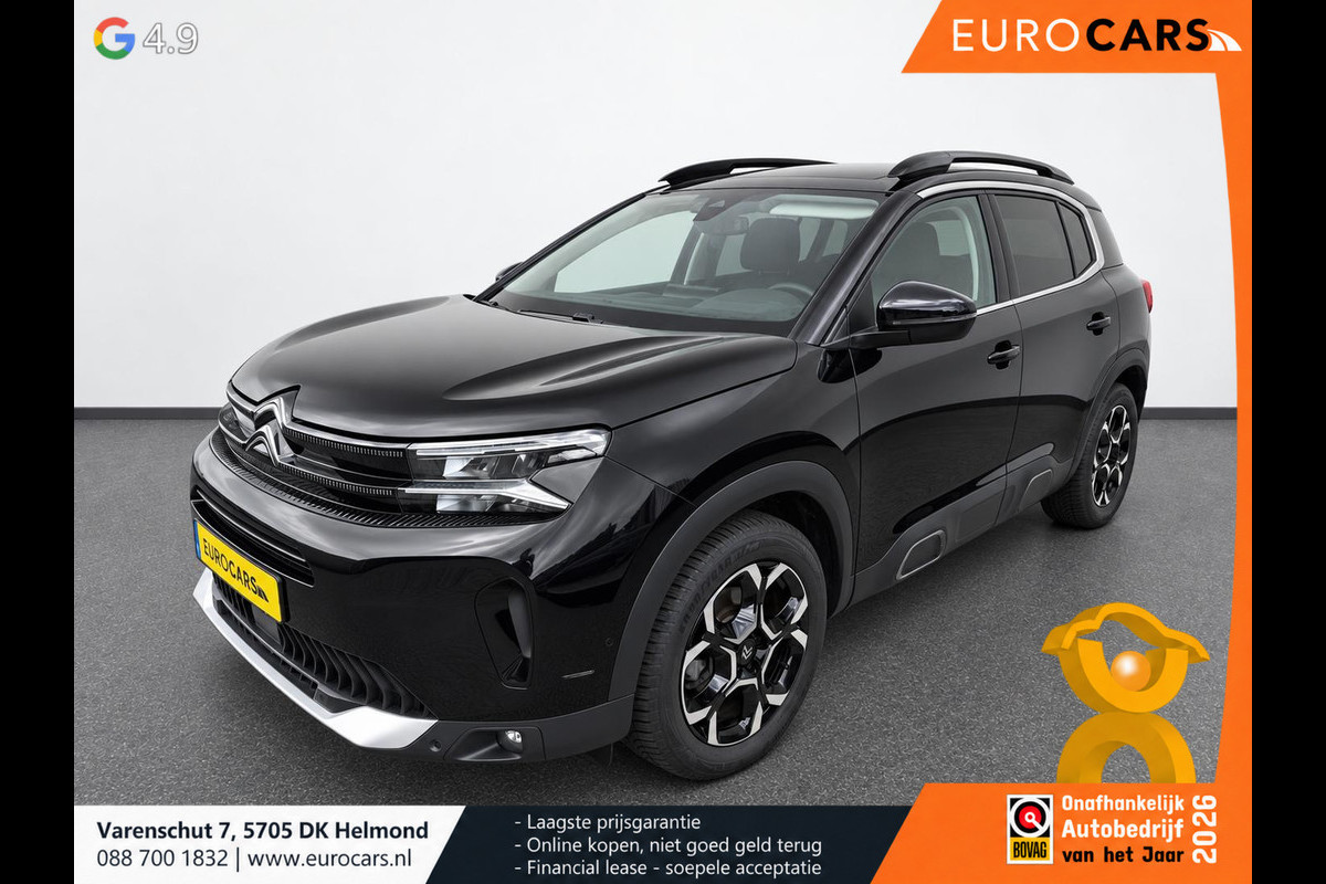 Citroën C5 Aircross 1.2 Hybrid Max Automaat Navigatie Apple Carplay Android Auto Parkeerhulp Adaptive Cruise Control Stoelverwarming Elektrische achterklep Full Led Climate Control