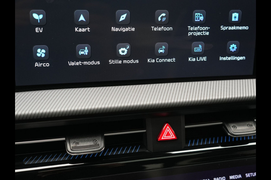 Kia Ev6 GT-Line 77.4 kWh 229pk Dealer O.H. | Panodak | Adaptive Cruise | Head Up | Meridian Audio | 360 Camera | Alcantara Sportstoelen Memory & Ventilatie | Keyless | BLIS | Stoelen & Stuur Verwarmd | Apple Carplay | Navigatie | DAB