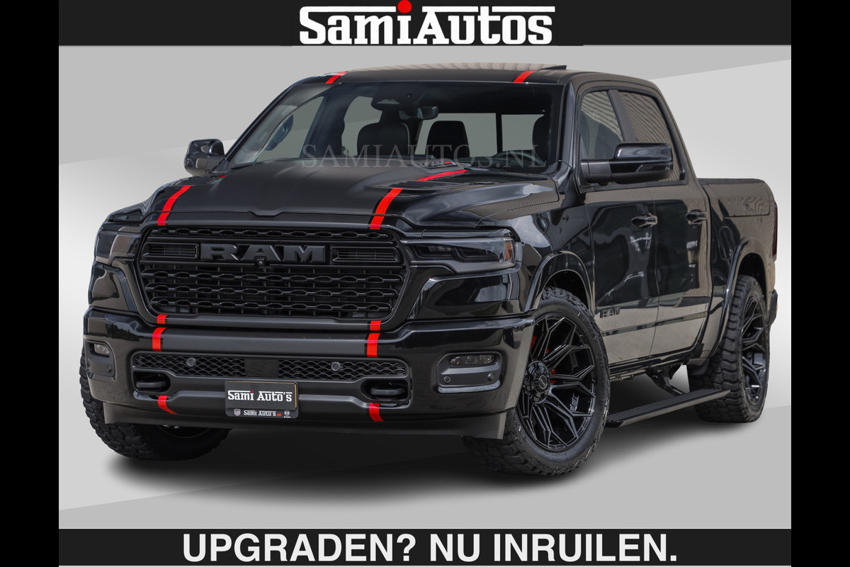 Dodge Ram LIMITED H.O 540PK | Massage + Full Option €84950,- excl | De Meest Luxe en Volle Pick-Up in zijn Klasse | Comfortabele Dubbele Cabine met Royale 5 Zitplaatsen | BPM vrij | Nu Leverbaar uit Voorraad | Voorraad Nr 2326 - 5169 | De specialist in Amerikaanse pick‑ups in Nederland en Europa.