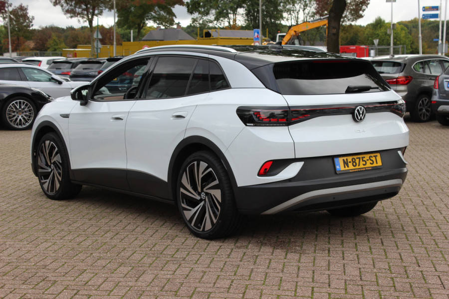 Volkswagen ID.4 Tech 77 kWh / SOH 94,7% / Full option! / Panoramadak / Camera / Head-up / Keyless / 21'' / ACC / Dodehoek / Elektr. stoelen / Massage / Navigatie / Stuurverwarming