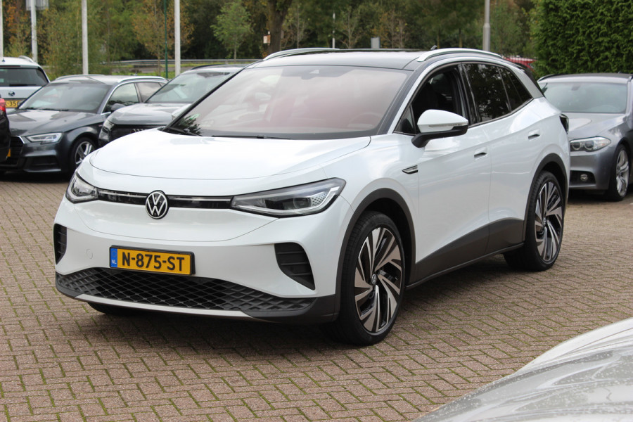 Volkswagen ID.4 Tech 77 kWh / SOH 94,7% / Full option! / Panoramadak / Camera / Head-up / Keyless / 21'' / ACC / Dodehoek / Elektr. stoelen / Massage / Navigatie / Stuurverwarming