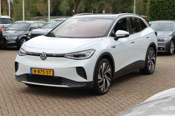 Volkswagen ID.4 Tech 77 kWh / SOH 94,7% / Full option! / Panoramadak / Camera / Head-up / Keyless / 21'' / ACC / Dodehoek / Elektr. stoelen / Massage / Navigatie / Stuurverwarming