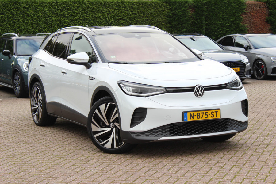 Volkswagen ID.4 Tech 77 kWh / SOH 94,7% / Full option! / Panoramadak / Camera / Head-up / Keyless / 21'' / ACC / Dodehoek / Elektr. stoelen / Massage / Navigatie / Stuurverwarming