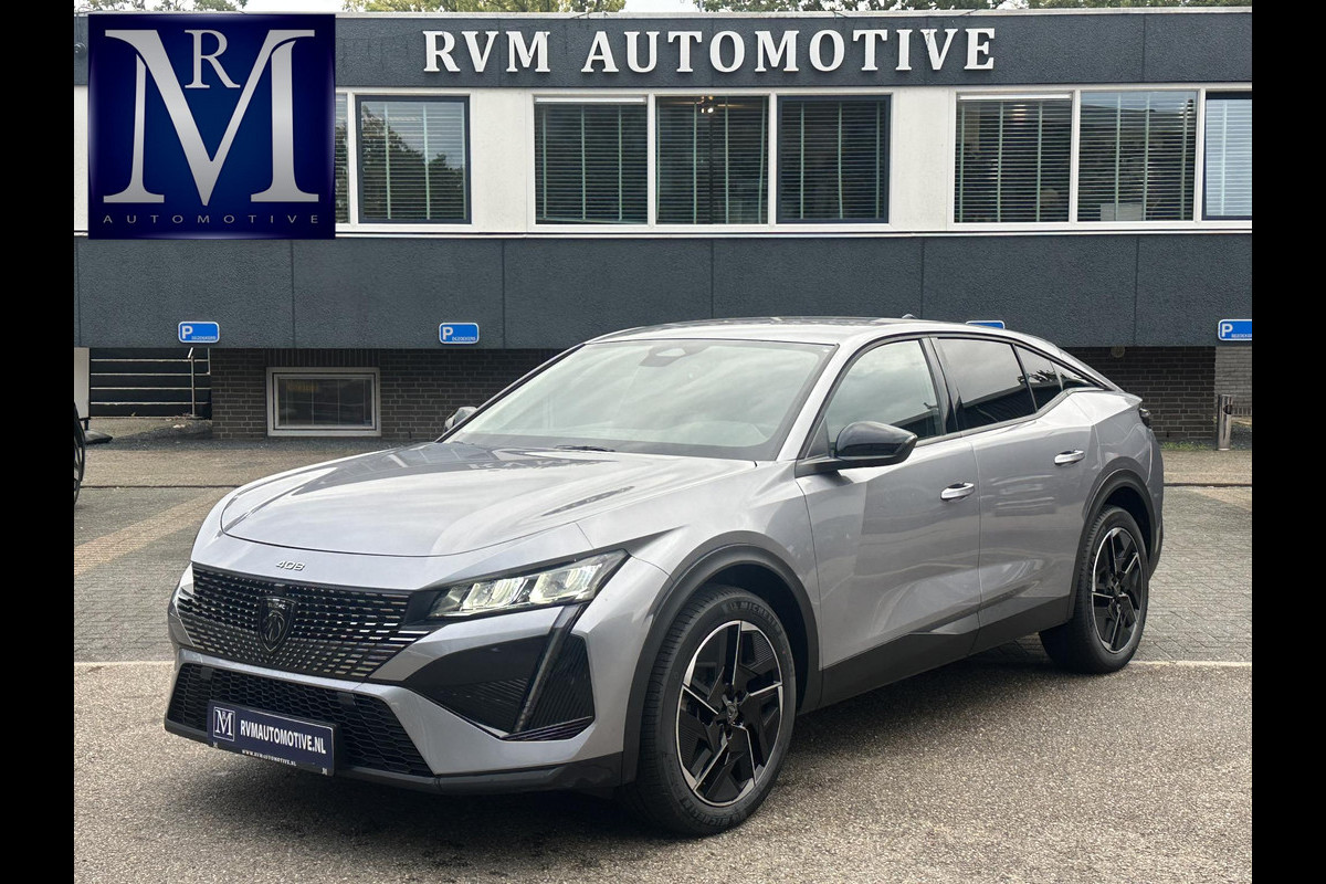 Peugeot e-408 Allure 58 kWh SOH 99% | NIEUWE AUTO | ACHTERUITRIJCAMERA | KEYLESS | STOEL + STUURVERWARMING | ADAP. CRUISE | APPLE CARPLAY | RIJKLAAR INCL. 12 MND BOVAG GARANTIE |