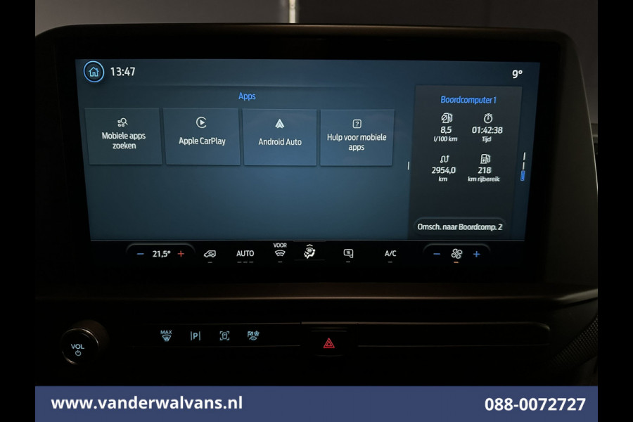 Ford Transit Custom 2.0 TDCI 136pk L2H1 Euro6 Airco | Leder | Camera | LED | Apple Carplay | Cruisecontrol Android Auto, Leder, Verwarmde voorruit, Parkeersensoren, Bijrijdersbank, 2740kg trekvermogen