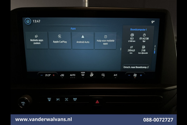 Ford Transit Custom 2.0 TDCI 136pk L2H1 Euro6 Airco | Leder | Camera | LED | Apple Carplay | Cruisecontrol Android Auto, Leder, Verwarmde voorruit, Parkeersensoren, Bijrijdersbank, 2740kg trekvermogen