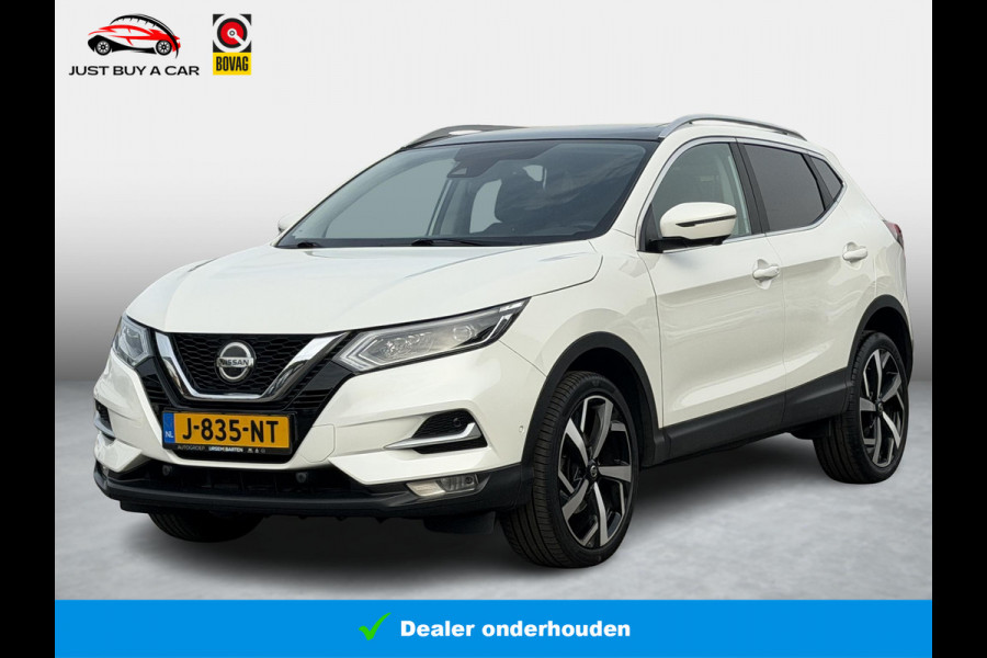 Nissan QASHQAI 1.3 DIG-T Tekna Black Edition | Panoramadak | Adaptive Cruise Control | Dealeronderhouden | Stoelverwarming | 360° | Dodehoek | Apple & Android |