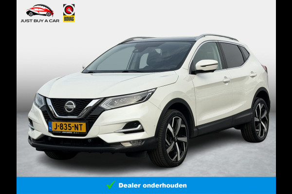 Nissan QASHQAI 1.3 DIG-T Tekna Black Edition | Panoramadak | Adaptive Cruise Control | Dealeronderhouden | Stoelverwarming | 360° | Dodehoek | Apple & Android |