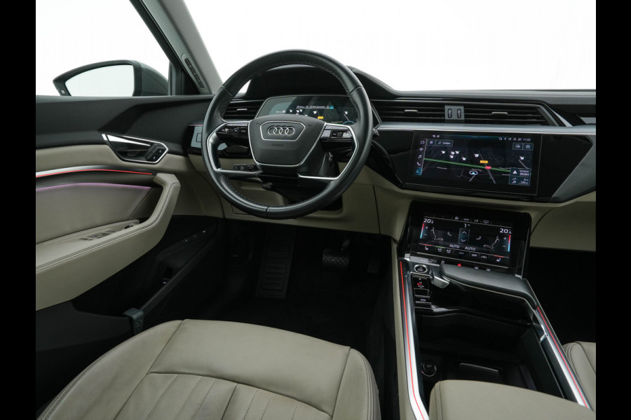 Audi Q8 e-tron 50 quattro Advanced Edition 95 kWh [3-Fase-22kW] {SoH-99%} (INCL-BTW)  Aut. *LEATHER | FULL-LED | MEMORY-PACK | ADAPTIVE-CRUISE | CAMERA | PRIVACY-GLASS | DIGI-COCKPIT | SHIFTPADDLES | DAB | AMBIENTLIGHT | TOWBAR | 20''ALU*