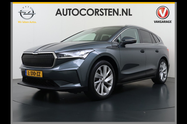 Škoda ENYAQ iV 80 204PK SOH 90% Panoramadak Adap.Cruise Warmtepomp 3-Zone Ecc Stuur+Stoelverwarming Camera Assistentie Pakket Plus Comfort Plus Lmv 20" Apple Carplay Android Auto Draadloze telefoonlader Elek.Achterklep Privacy Glas Dealeronderhouden 1e Eigenaar