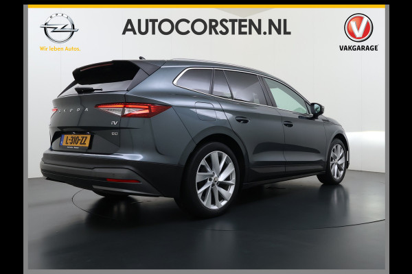 Škoda ENYAQ iV 80 204PK SOH 90% Panoramadak Adap.Cruise Warmtepomp 3-Zone Ecc Stuur+Stoelverwarming Camera Assistentie Pakket Plus Comfort Plus Lmv 20" Apple Carplay Android Auto Draadloze telefoonlader Elek.Achterklep Privacy Glas Dealeronderhouden 1e Eigenaar