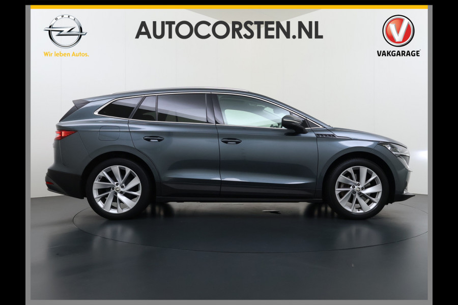 Škoda ENYAQ iV 80 204PK SOH 90% Panoramadak Adap.Cruise Warmtepomp 3-Zone Ecc Stuur+Stoelverwarming Camera Assistentie Pakket Plus Comfort Plus Lmv 20" Apple Carplay Android Auto Draadloze telefoonlader Elek.Achterklep Privacy Glas Dealeronderhouden 1e Eigenaar