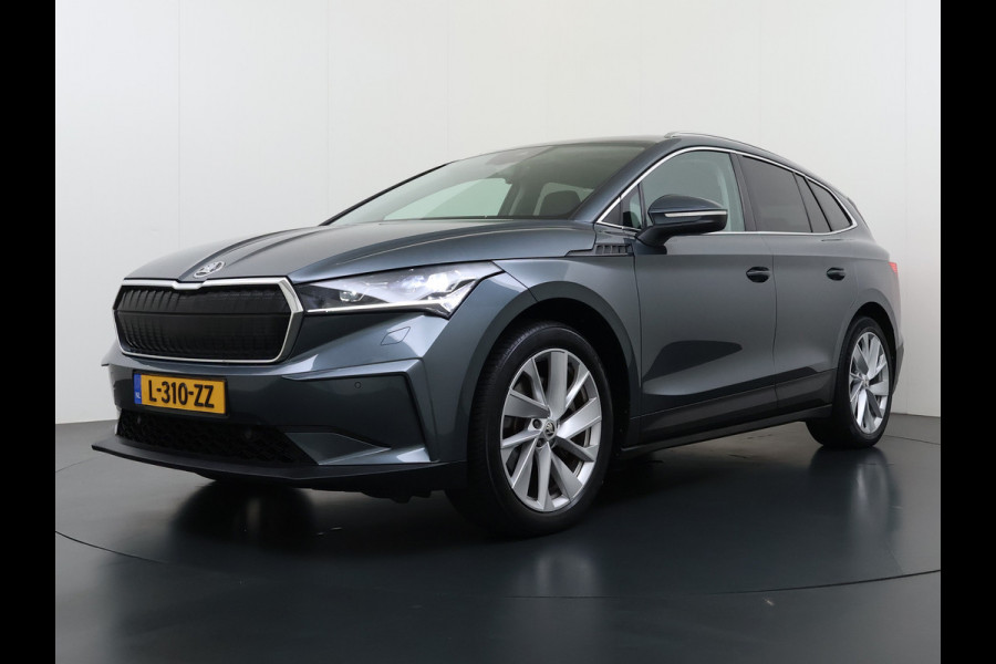 Škoda ENYAQ iV 80 204PK SOH 90% Panoramadak Adap.Cruise Warmtepomp 3-Zone Ecc Stuur+Stoelverwarming Camera Assistentie Pakket Plus Comfort Plus Lmv 20" Apple Carplay Android Auto Draadloze telefoonlader Elek.Achterklep Privacy Glas Dealeronderhouden 1e Eigenaar