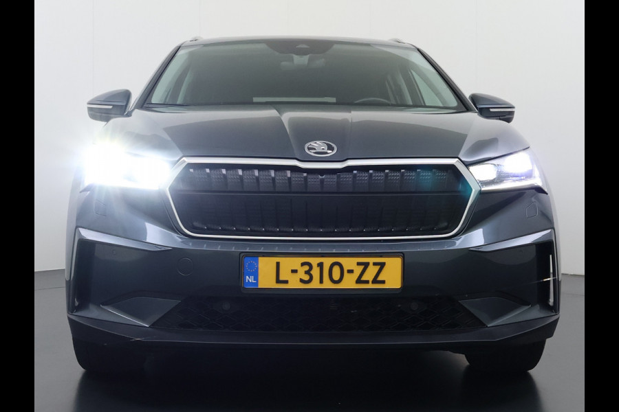 Škoda ENYAQ iV 80 204PK SOH 90% Panoramadak Adap.Cruise Warmtepomp 3-Zone Ecc Stuur+Stoelverwarming Camera Assistentie Pakket Plus Comfort Plus Lmv 20" Apple Carplay Android Auto Draadloze telefoonlader Elek.Achterklep Privacy Glas Dealeronderhouden 1e Eigenaar