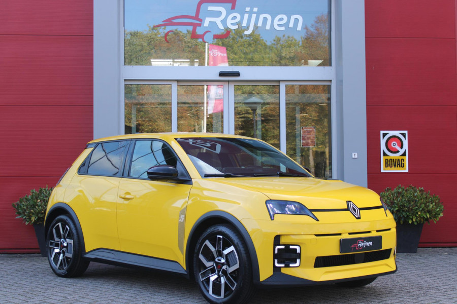 Renault 5 COMFORT RANGE TECHNO 150PK 52 kWh *NIEUWE AUTO!* | PACK WINTER TECHNO: (ELEKTRISCH VERWARMBARE VOORSTOELEN, ELEKTRISCH VERWARMBAAR STUURWIEL, BESTUUDERSSTOEL MET ELEKTRSCH VERSTELBARE LENDESTEUN, IN HOOGTE VERSTELBARE PASSAGIERSSTOEL) | LICHTMETALEN VELGEN 18" | ADAPTIVE CRUISE CONTROL | FULL LED KOPLAMPEN MET FRANSE VLAG | ELEKTRTISCH INKLABARE EN VERWARMBARE BUITENSPIEGELS | ACHTERUITRIJ CAMERA | SFEER VERLICHTING | GOOGLE MAPS NAVIGATIE | DRAADLOZE TELEFOONLADER | PRIVACY GLASS | 100KW SNELLAAD FUNCTIE | DRAADLOZE APPLE CARPLAY/ANDROID AUTO | DAB+ RADIO | SFEER VERL
