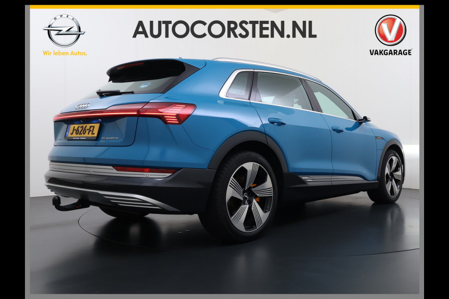 Audi e-tron 55 Quattro Advanced Pro Line Plus Edition One 95kWh SOH 91% 408PK Virtual Mirrors Bang&Olufsen® Trekhaak Panoramadak Leder+Geven Apple Carplay Android Auto Tour pakket DAB Elek.Achterklep Akoestisch zijruiten Matrix-Led Lmv 20" Luchtvering 1.800KG Trekgewicht