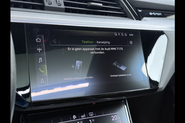 Audi e-tron 55 Quattro Advanced Pro Line Plus Edition One 95kWh SOH 91% 408PK Virtual Mirrors Bang&Olufsen® Trekhaak Panoramadak Leder+Geven Apple Carplay Android Auto Tour pakket DAB Elek.Achterklep Akoestisch zijruiten Matrix-Led Lmv 20" Luchtvering 1.800KG Trekgewicht