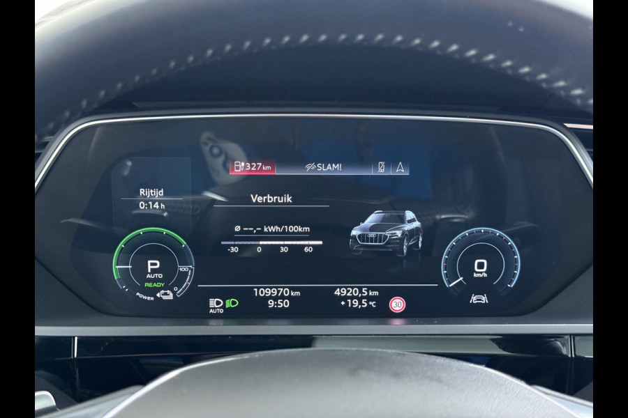 Audi e-tron 55 Quattro Advanced Pro Line Plus Edition One 95kWh SOH 91% 408PK Virtual Mirrors Bang&Olufsen® Trekhaak Panoramadak Leder+Geven Apple Carplay Android Auto Tour pakket DAB Elek.Achterklep Akoestisch zijruiten Matrix-Led Lmv 20" Luchtvering 1.800KG Trekgewicht