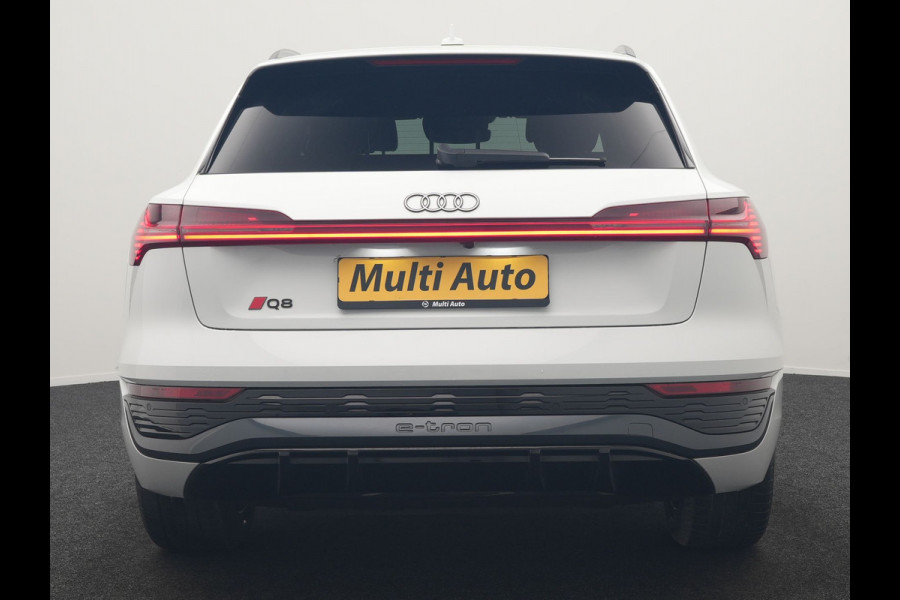 Audi Q8 e-tron 55 quattro S Line 114 kWh Dealer O.H | Trekhaak Afn. | Luchtvering | 360 Camera | Head Up | Adaptive Cruise | Matrix LED | Alcantara Sportstoelen Verwarmd | Apple Carplay | Keyless | Blis | Navigatie | Virtual | DAB | 20"L.M |