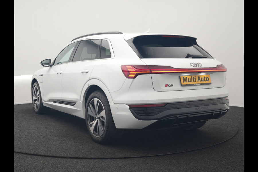 Audi Q8 e-tron 55 quattro S Line 114 kWh Dealer O.H | Trekhaak Afn. | Luchtvering | 360 Camera | Head Up | Adaptive Cruise | Matrix LED | Alcantara Sportstoelen Verwarmd | Apple Carplay | Keyless | Blis | Navigatie | Virtual | DAB | 20"L.M |