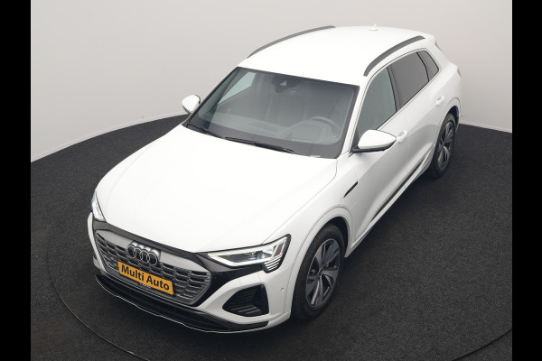 Audi Q8 e-tron 55 quattro S Line 114 kWh Dealer O.H | Trekhaak Afn. | Luchtvering | 360 Camera | Head Up | Adaptive Cruise | Matrix LED | Alcantara Sportstoelen Verwarmd | Apple Carplay | Keyless | Blis | Navigatie | Virtual | DAB | 20"L.M |
