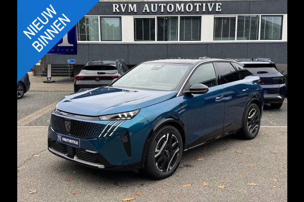 Peugeot E-3008 GT 73 kWh SOH 97%| WARMTEPOMP | 360° CAMERA| | KEYLESS ENTRY | 14.432KM! | DIGI. DASH| DEALER ONDERHOUDEN | CARPLAY/ ANDROID AUTO| EL.KLEP | STOEL + STUUR VERW. | 12 MND BOVAG GARANTIE